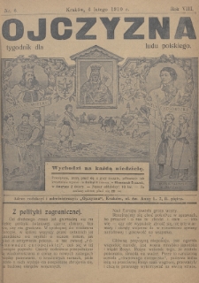 Ojczyzna : tygodnik dla ludu polskiego. 1910, nr 6