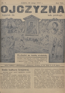 Ojczyzna : tygodnik dla ludu polskiego. 1910, nr 8