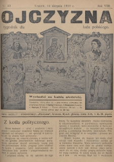 Ojczyzna : tygodnik dla ludu polskiego. 1910, nr 33