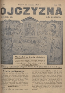 Ojczyzna : tygodnik dla ludu polskiego. 1910, nr 37