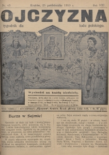 Ojczyzna : tygodnik dla ludu polskiego. 1910, nr 43