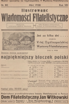 Ilustrowane Wiadomości Filatelistyczne : miesięcznik poświęcony sprawom filatelistyki. R.8, 1938, nr 80
