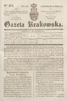Gazeta Krakowska. 1835, nr 214