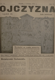 Ojczyzna : tygodnik dla ludu polskiego. 1911, nr 14