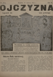 Ojczyzna : tygodnik dla ludu polskiego. 1911, nr 25-a