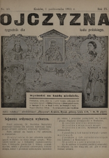 Ojczyzna : tygodnik dla ludu polskiego. 1911, nr 40