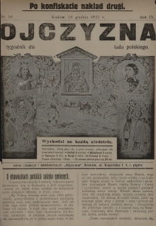 Ojczyzna : tygodnik dla ludu polskiego. 1911, nr 50 (po konfiskacie nakład drugi)