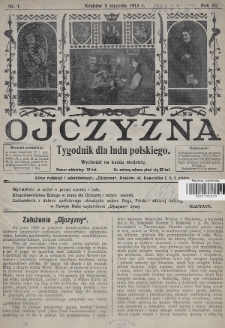 Ojczyzna : tygodnik dla ludu polskiego. 1913, nr 1