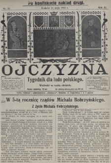 Ojczyzna : tygodnik dla ludu polskiego. 1913, nr 19 (po konfiskacie nakład drugi)