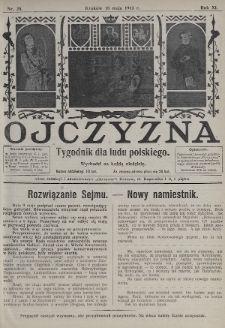 Ojczyzna : tygodnik dla ludu polskiego. 1913, nr 20