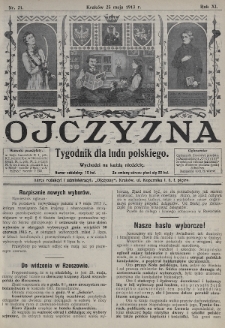 Ojczyzna : tygodnik dla ludu polskiego. 1913, nr 21