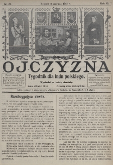 Ojczyzna : tygodnik dla ludu polskiego. 1913, nr 23