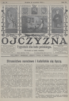Ojczyzna : tygodnik dla ludu polskiego. 1913, nr 39