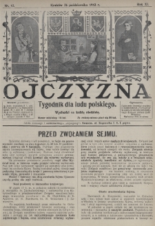 Ojczyzna : tygodnik dla ludu polskiego. 1913, nr 43