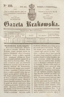 Gazeta Krakowska. 1835, nr 233