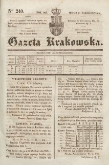 Gazeta Krakowska. 1835, nr 240