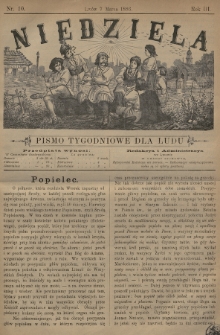 Niedziela : pismo tygodniowe dla ludu. 1886, nr 10