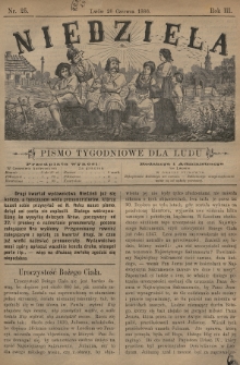 Niedziela : pismo tygodniowe dla ludu. 1886, nr 25