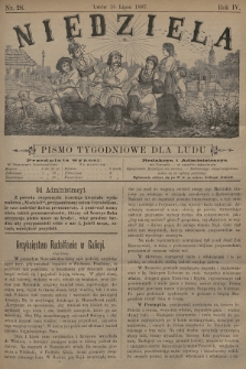 Niedziela : pismo tygodniowe dla ludu. 1887, nr 28