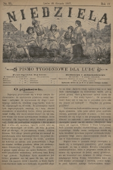 Niedziela : pismo tygodniowe dla ludu. 1887, nr 35