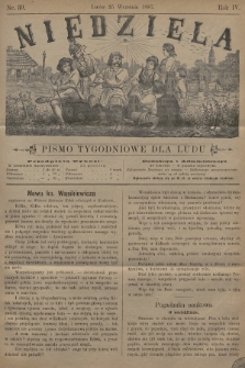 Niedziela : pismo tygodniowe dla ludu. 1887, nr 39