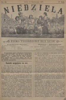 Niedziela : pismo tygodniowe dla ludu. 1887, nr 42