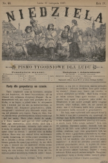 Niedziela : pismo tygodniowe dla ludu. 1887, nr 48