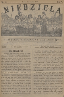 Niedziela : pismo tygodniowe dla ludu. 1887, nr 50