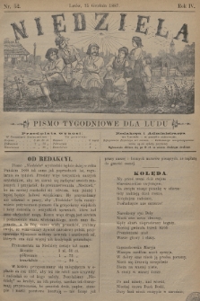 Niedziela : pismo tygodniowe dla ludu. 1887, nr 52