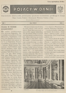 Polacy w Danji : ilustrowany miesięcznik, poświęcony sprawom wychodźtwa polskiego w Danji : organ Związku Polaków i Stowarzyszeń Młodzieży Polskiej w Danji. 1934, nr 5