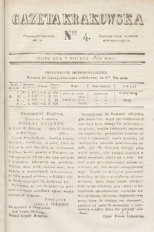 Gazeta Krakowska. 1831, nr 4