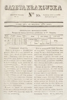 Gazeta Krakowska. 1831, nr 10