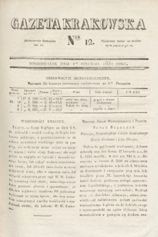 Gazeta Krakowska. 1831, nr 12