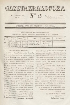 Gazeta Krakowska. 1831, nr 13