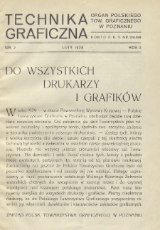 Technika Graficzna : organ Polskiego Tow. Graficznego w Poznaniu. 1928, nr 2