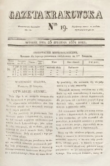 Gazeta Krakowska. 1831, nr 19