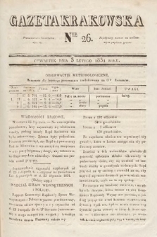 Gazeta Krakowska. 1831, nr 26