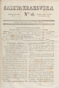 Gazeta Krakowska. 1831, nr 28