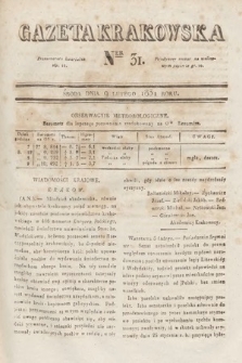 Gazeta Krakowska. 1831, nr 31