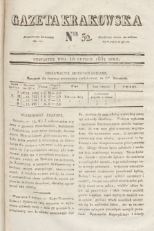 Gazeta Krakowska. 1831, nr 32