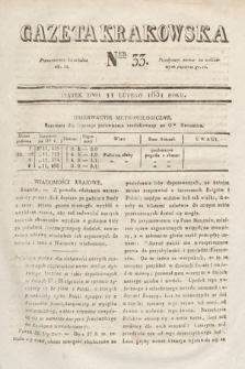 Gazeta Krakowska. 1831, nr 33