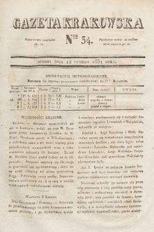 Gazeta Krakowska. 1831, nr 34