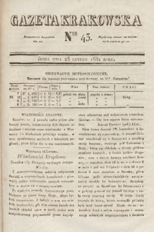 Gazeta Krakowska. 1831, nr 43