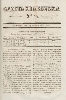 Gazeta Krakowska. 1831, nr 44