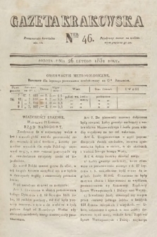 Gazeta Krakowska. 1831, nr 46