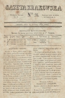 Gazeta Krakowska. 1831, nr 58