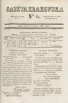 Gazeta Krakowska. 1831, nr 61