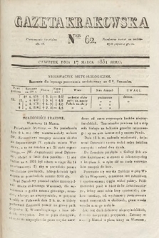 Gazeta Krakowska. 1831, nr 62