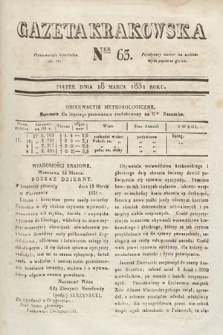 Gazeta Krakowska. 1831, nr 63