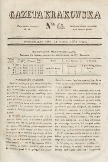 Gazeta Krakowska. 1831, nr 65